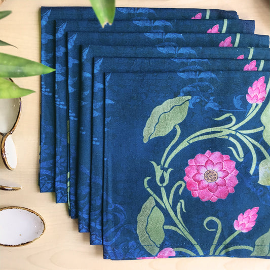 Lotus Jaal Set Of 6 Table Napkins