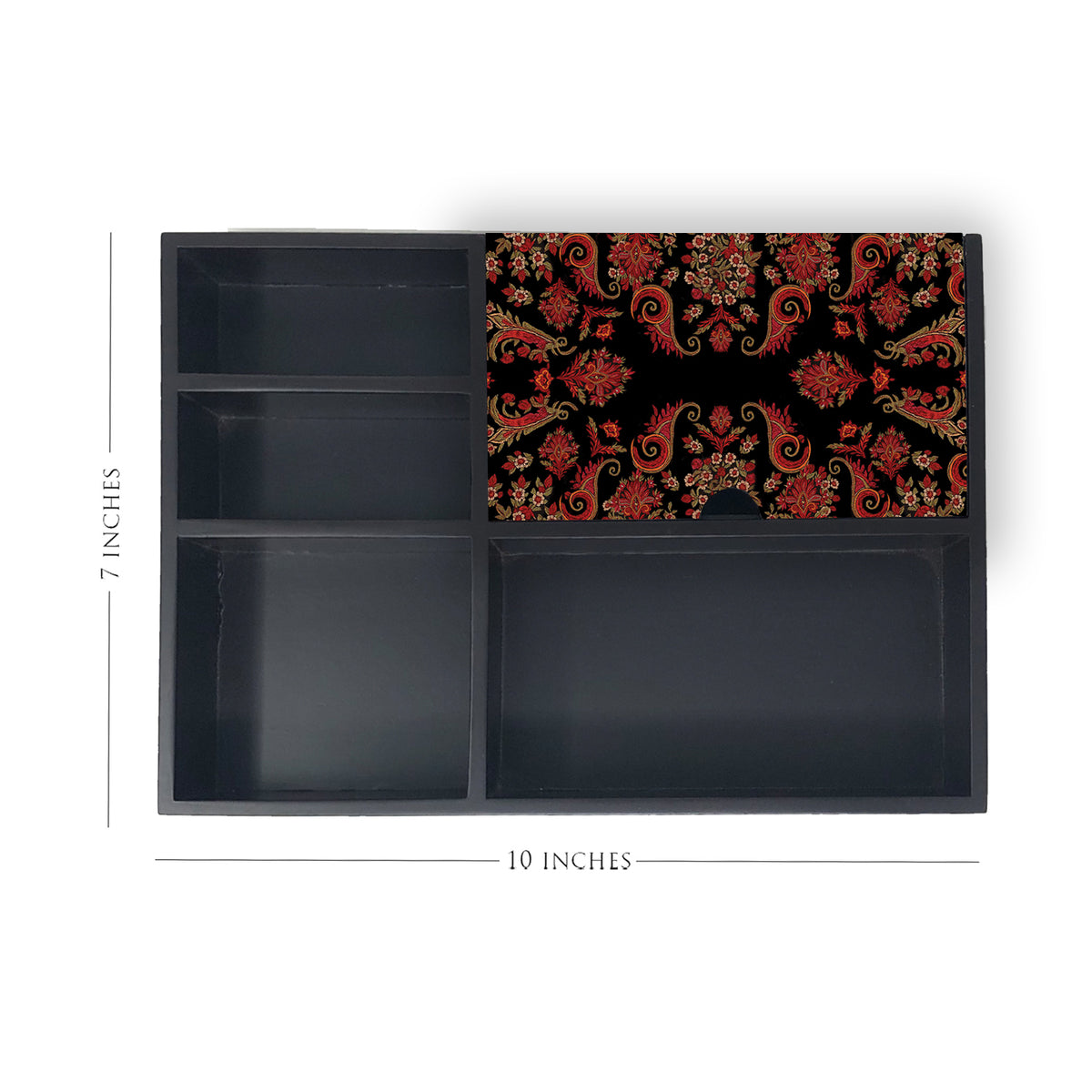 Black Paisley Organiser Tray