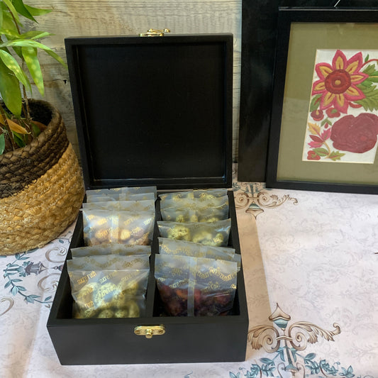 Blush-Kissed Blooms Square Tea Box