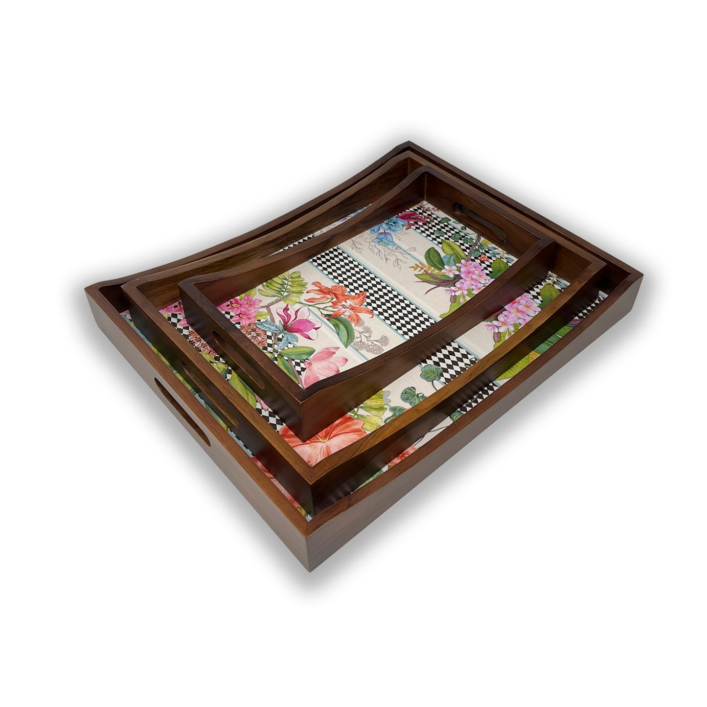 Monochrome Meadow Tray Set