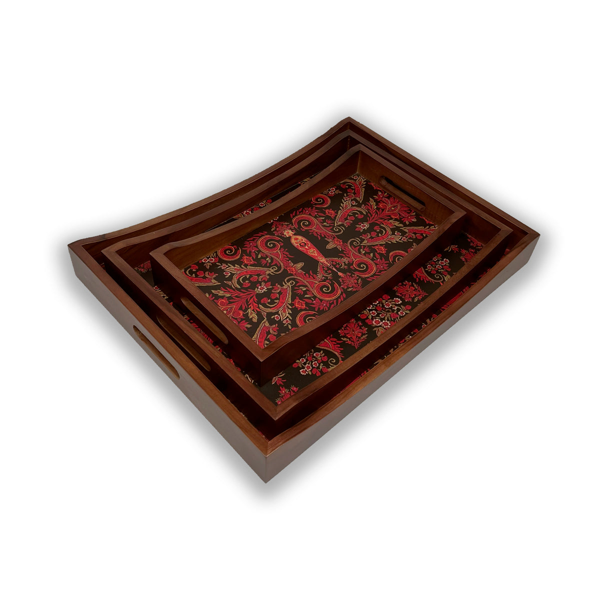 Jamawar Paisley Tray Set