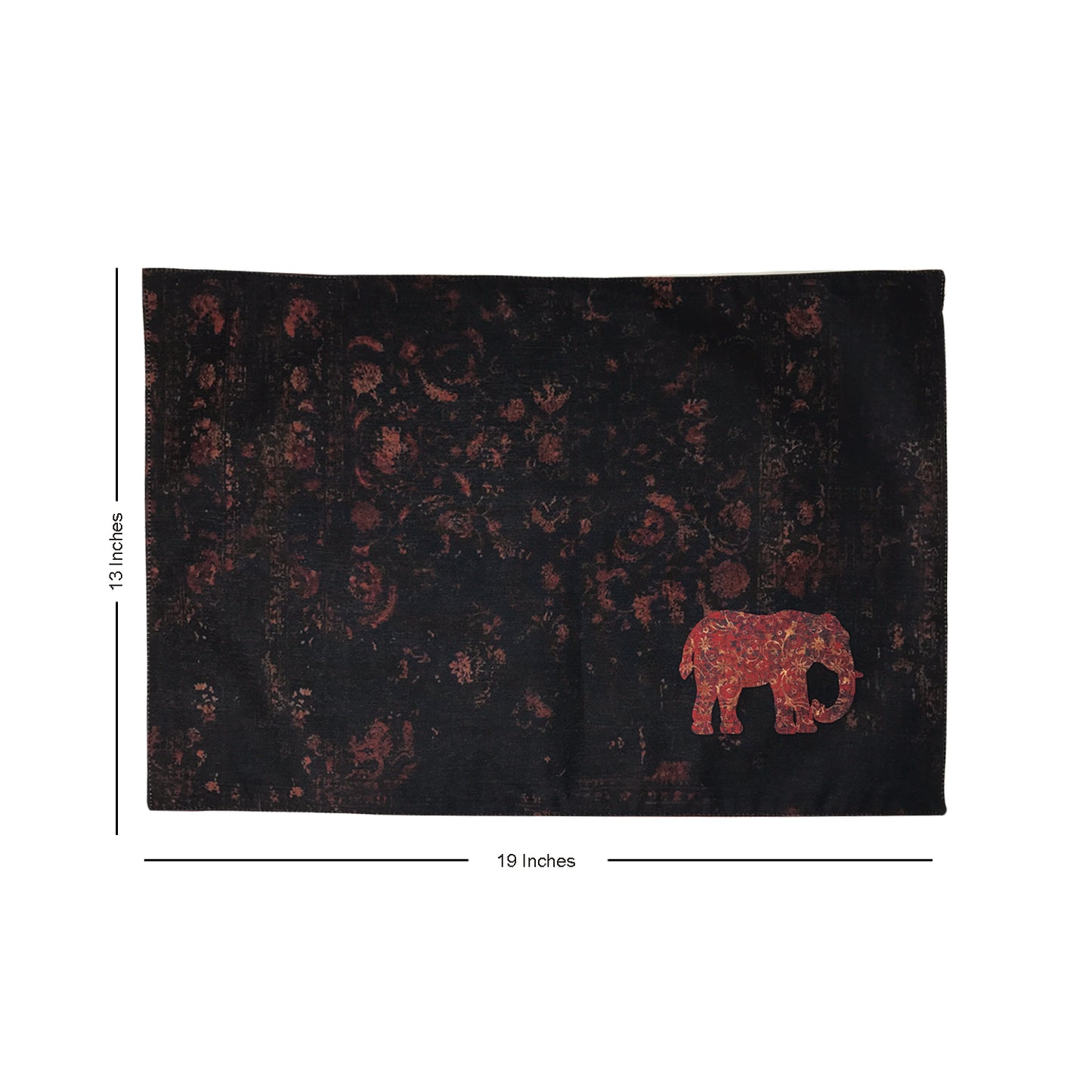 Ornate Elephant Fabric Table mats ( Set of 2 - 1 set in stock)