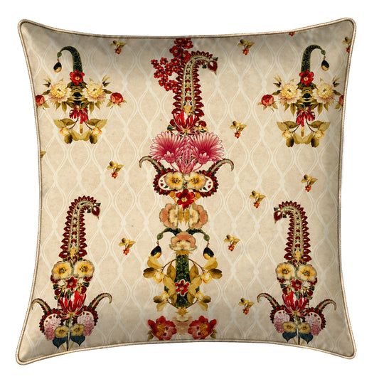 Floral Jewelled Kilangi Embroidered Cushion Cover