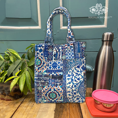 Blue Pottery Pattern Lunch bag