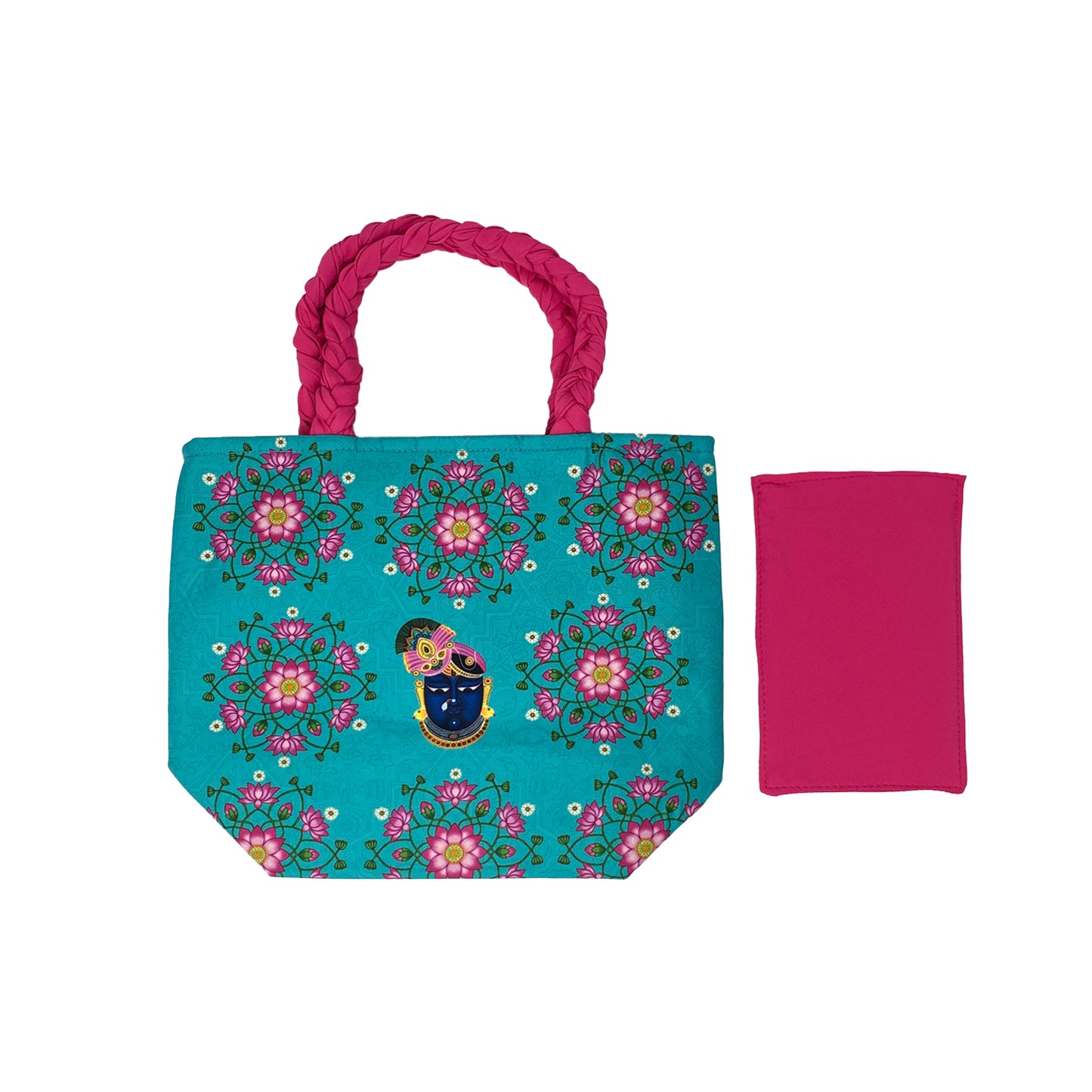Shreenathji- Turquoise Satsang Bag