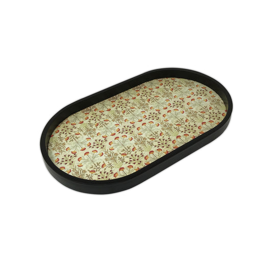 Delicate Floral Oval Medium Tray