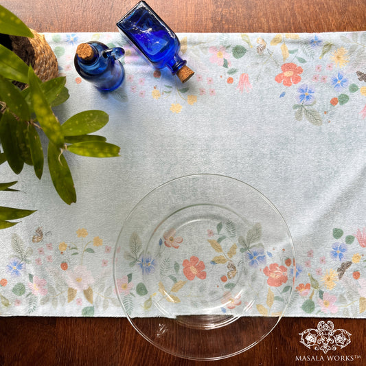 Pale Blossom Reversible Table Runner