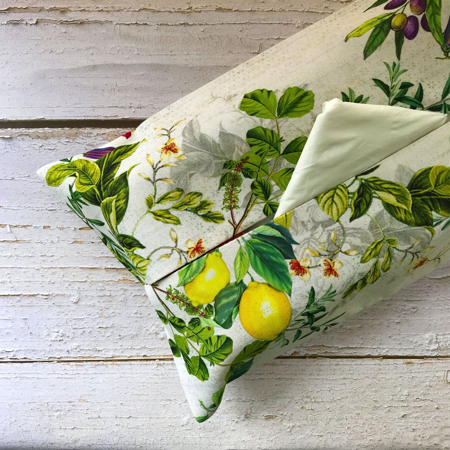 Lemon Lush Fabric Tissue Box Cover