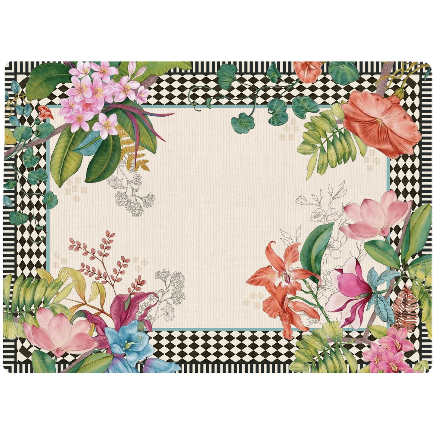 Monochrome Meadow Tablemat