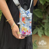 Radiant Garden On Ink Water Bottle sling with Mobile Holder