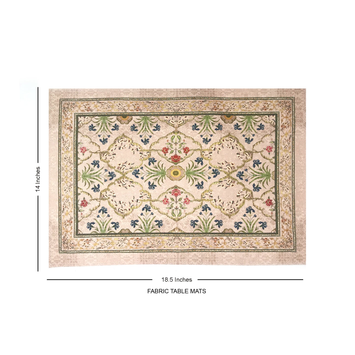 Floral Blush Cotton Fabric Table mats (set of 2)