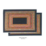 Contemporary Ikat Cotton Fabric Table mats (set of 2)