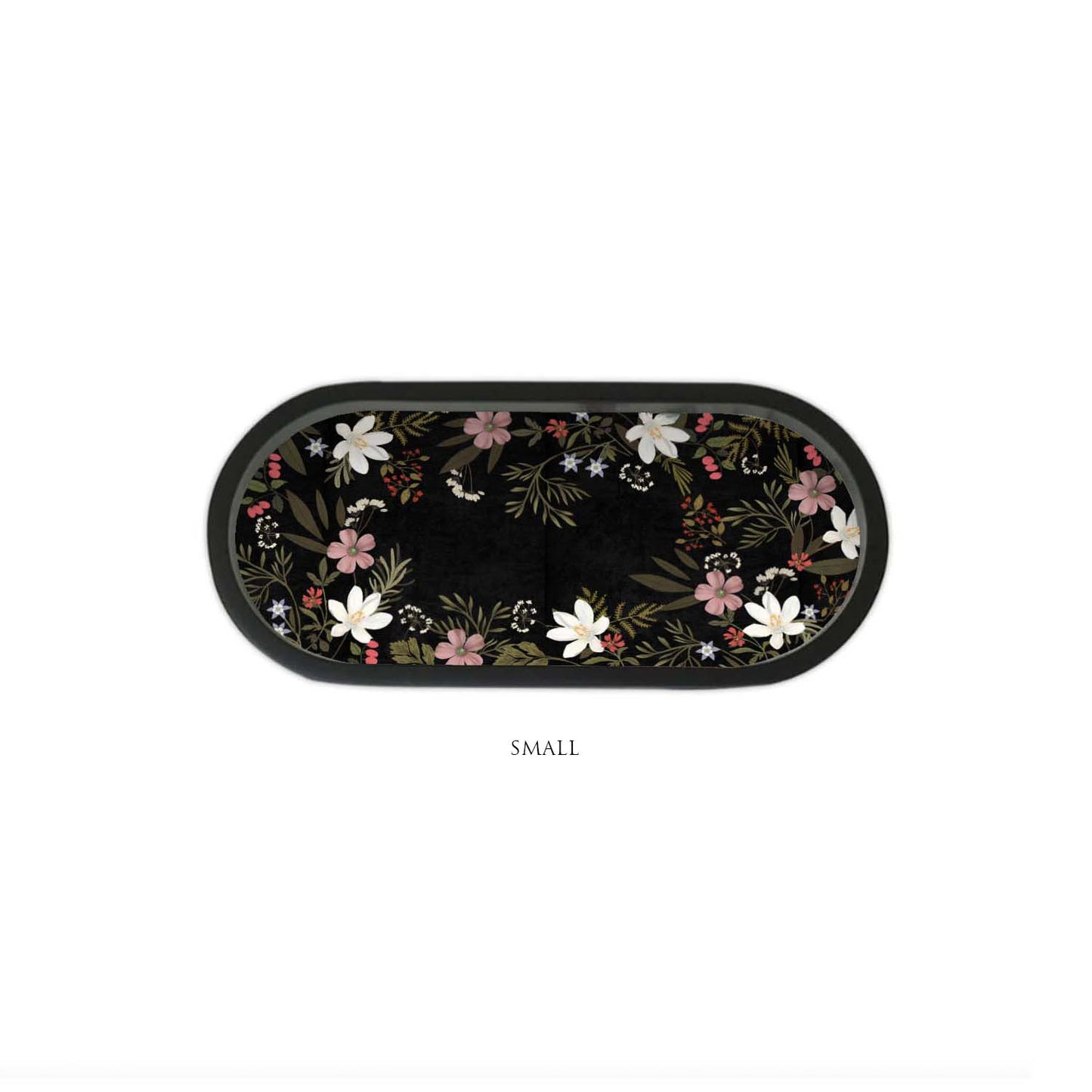 Midnight Bloom Oval Tray Set