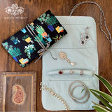 Midnight Botanical Jewellery Pouch
