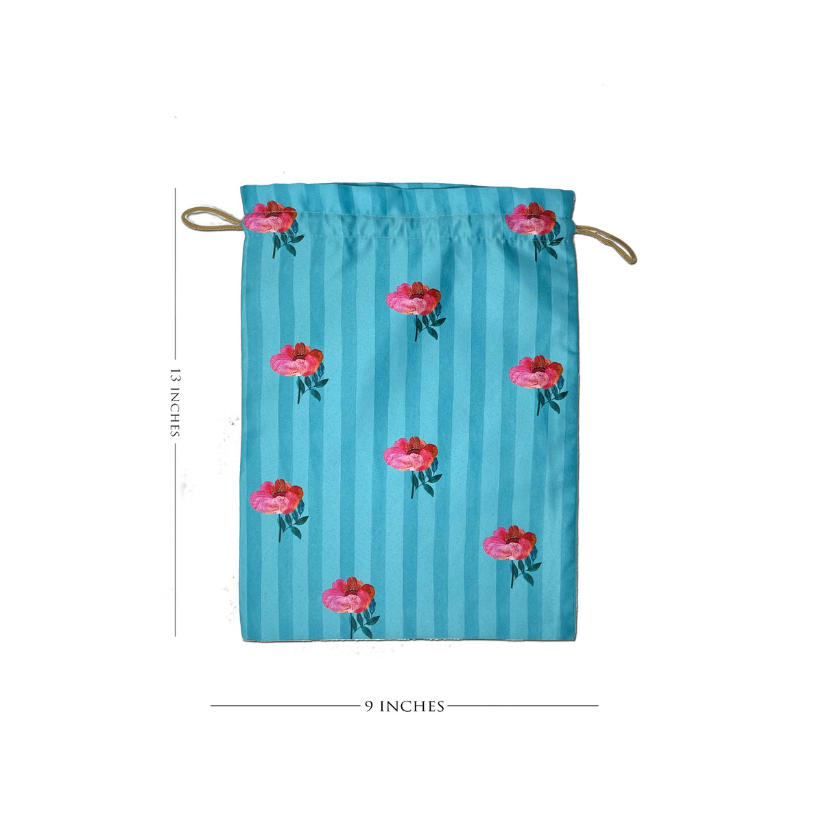 Stripes & Petal Drawstring Pouches