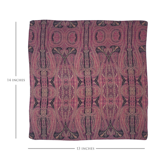 Rust Paisley Pocket Square