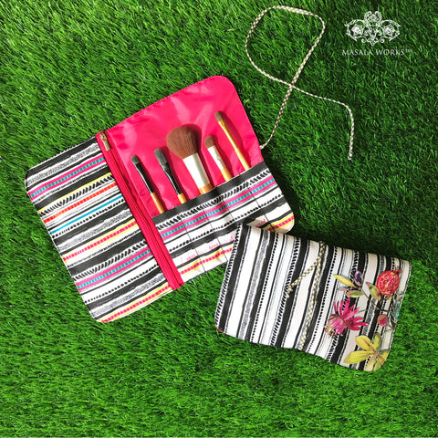 Chintz in strips Makeup Pouch