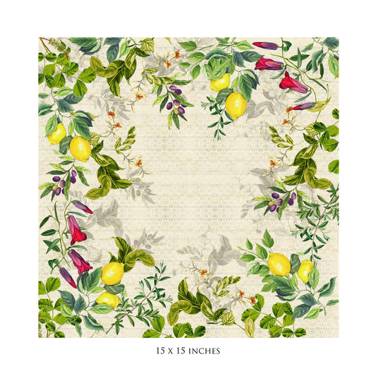 Lemon Lush Set Of 6 Table Napkins