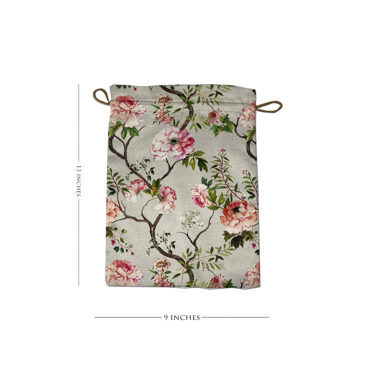 Peonys Bloom Drawstring Pouches