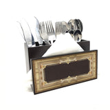 Coco Grunge Cutlery Stand with Tissue Paper Holder