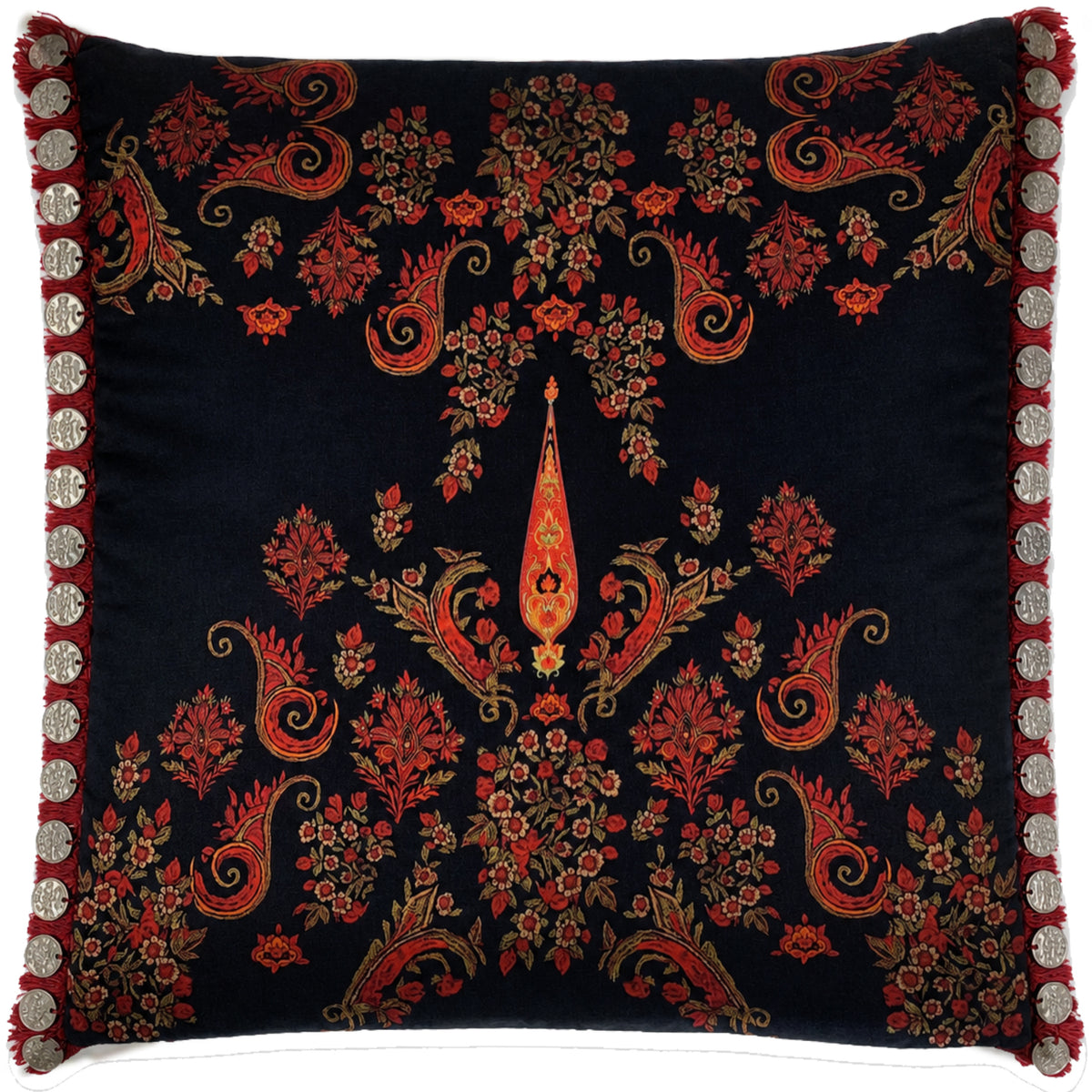 Black Pashmina Cushions Cover