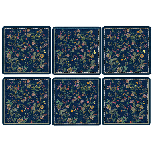 Little Blue Chintz Flowers Coasters