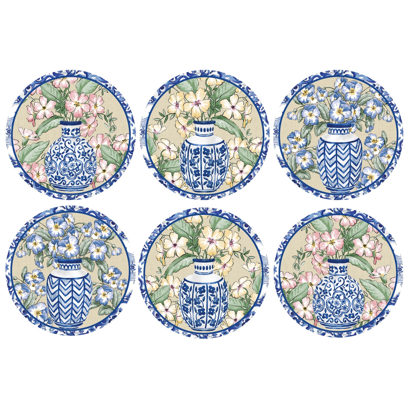 Blue Pottery Coasters