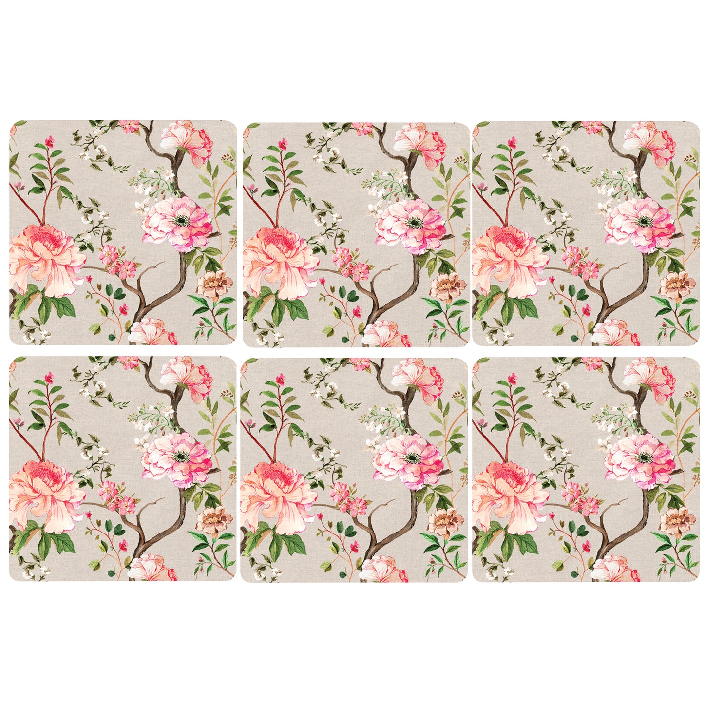 Peonys in Bloom Coasters