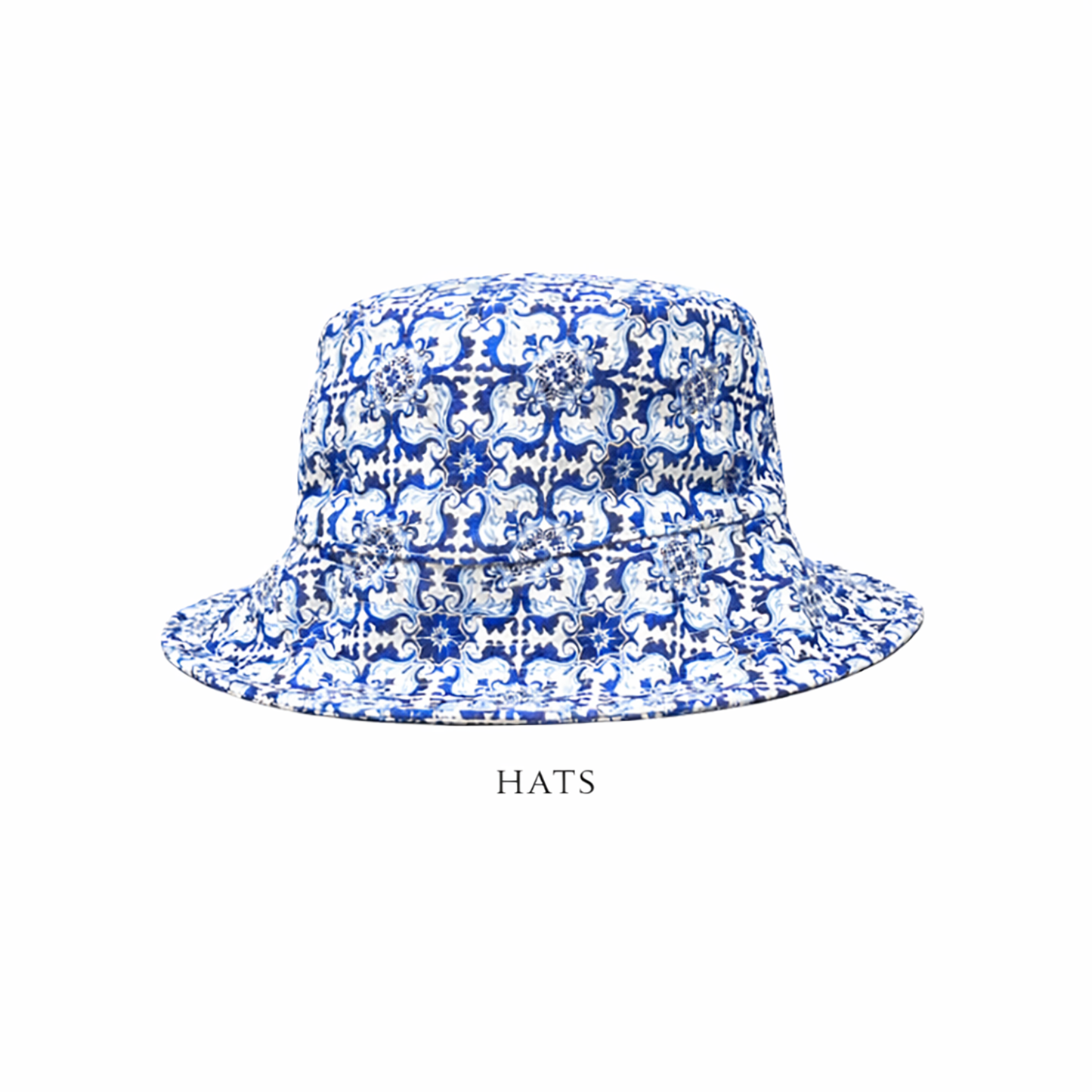 Marrakech Blue Pottery Bucket Hat