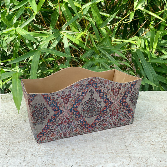 Classic Persian Kilim Hamper Basket