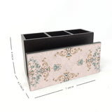 Pale Florids Cutlery Stand with Tissue Paper Holder