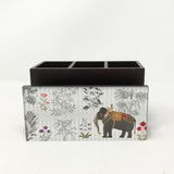 Majestic Elephant Cutlery Stand with Tissue Paper Holder