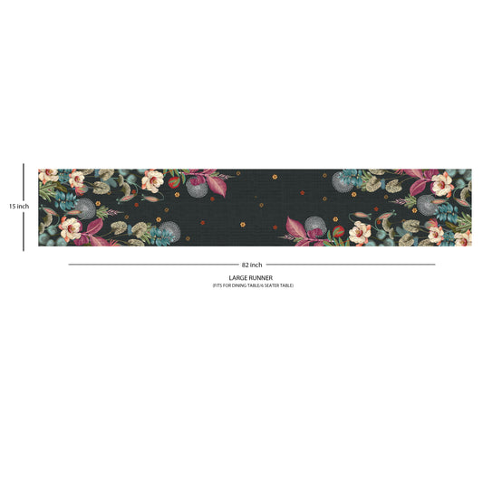 Midnight Foliage Table Runner