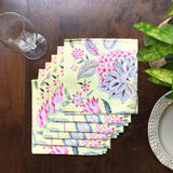 Aster Blooms Set Of 6 Table Napkins