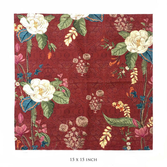 Indian Mogra Set Of 6 Table Napkins