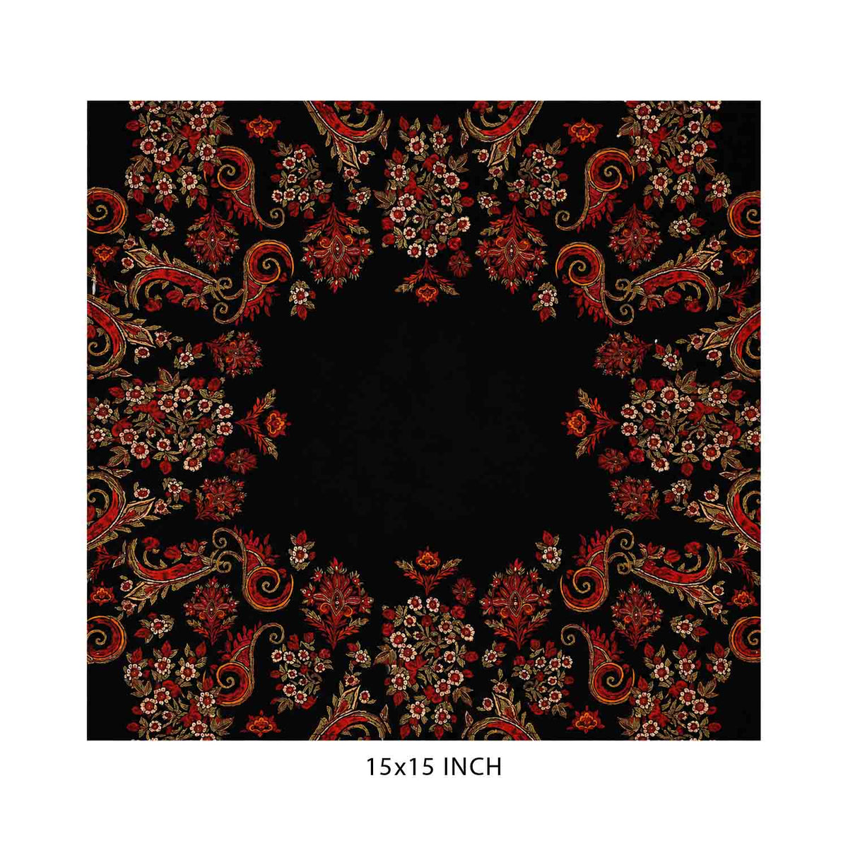Pashmina Black Set Of 6 Table Napkins
