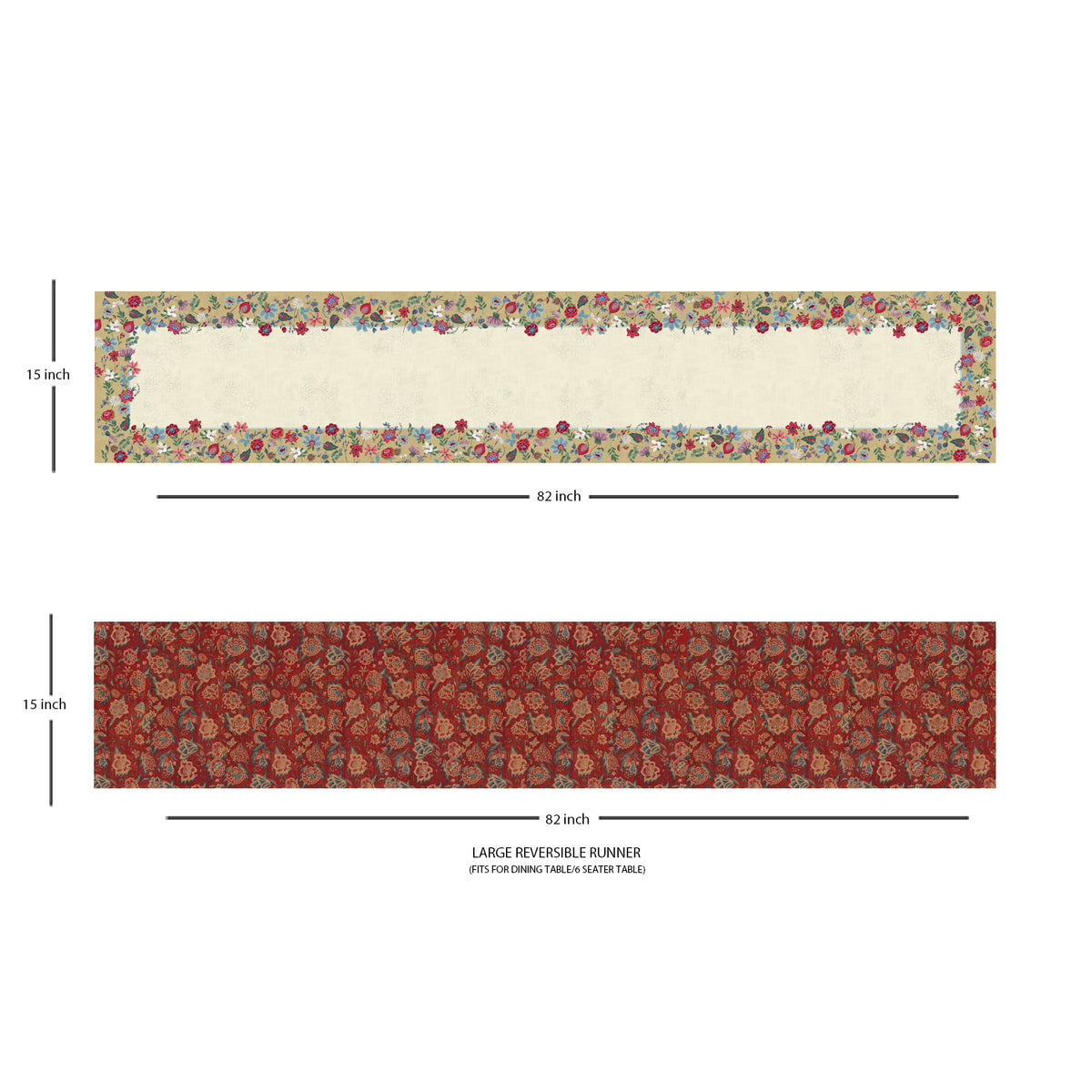 Orcher Border Reversible Table Runner