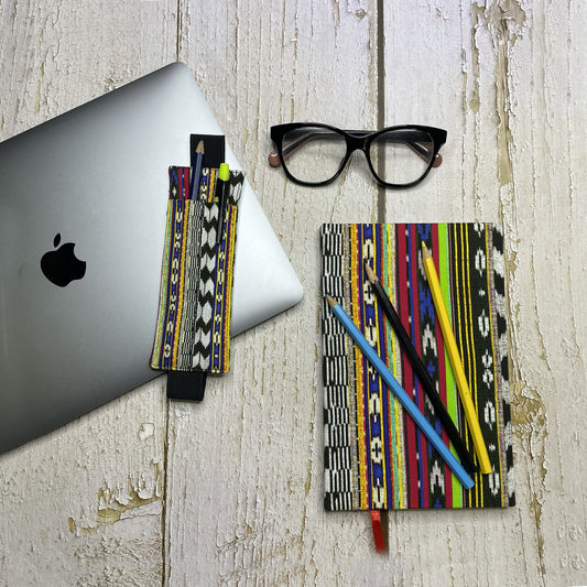 Striped Ikat Pen Pouch