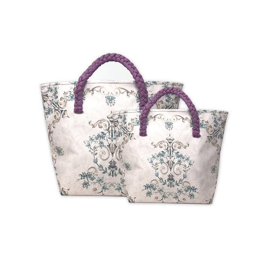 Pale Florids Roll down Bag/Basket