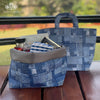 Shibori Printed Roll down Bag/Basket
