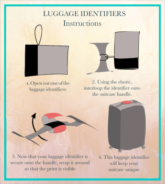 Subtle Foliage Luggage Identifier (Set Of 2)