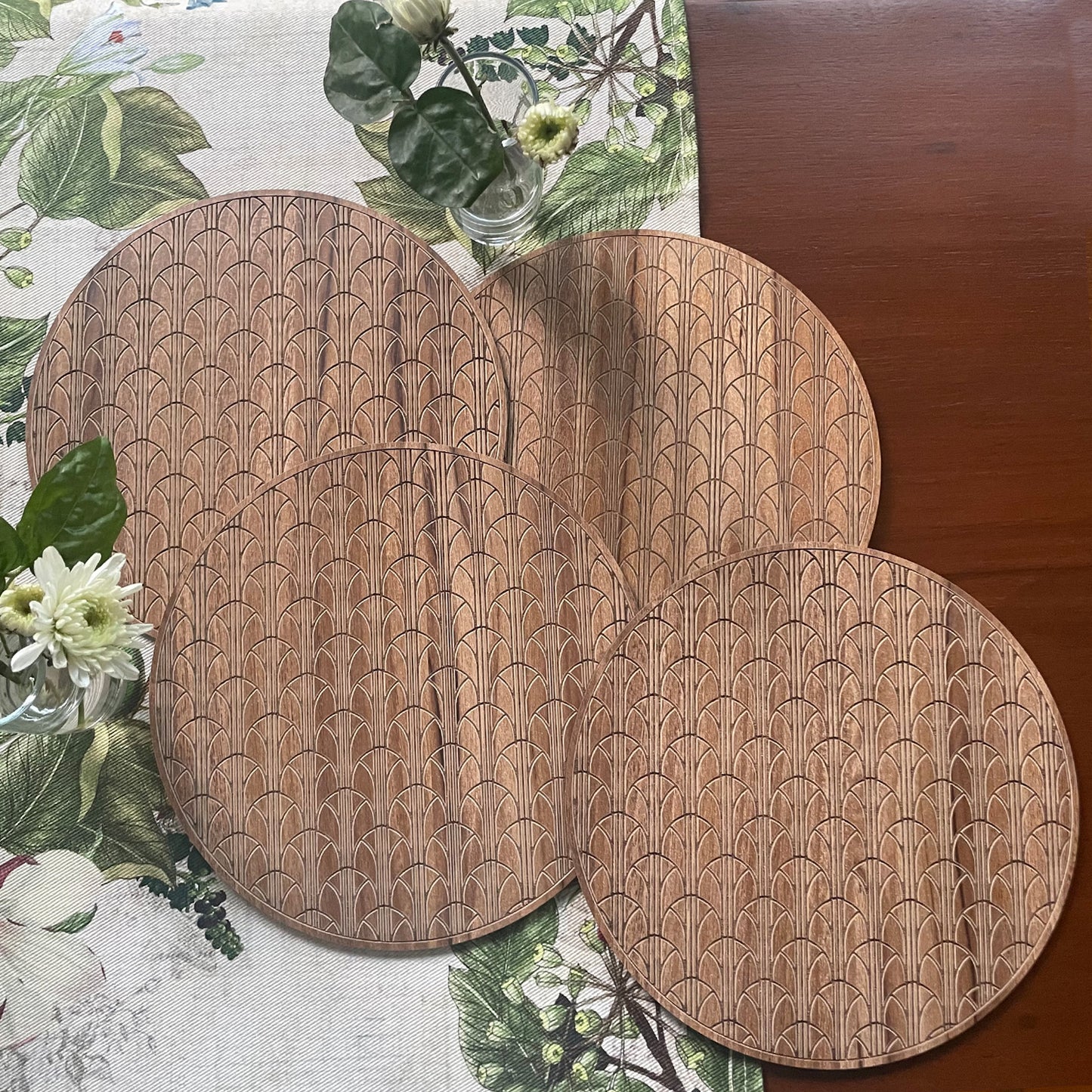 Geometric Jaal Cutwork Trivet Set (Set of 4)