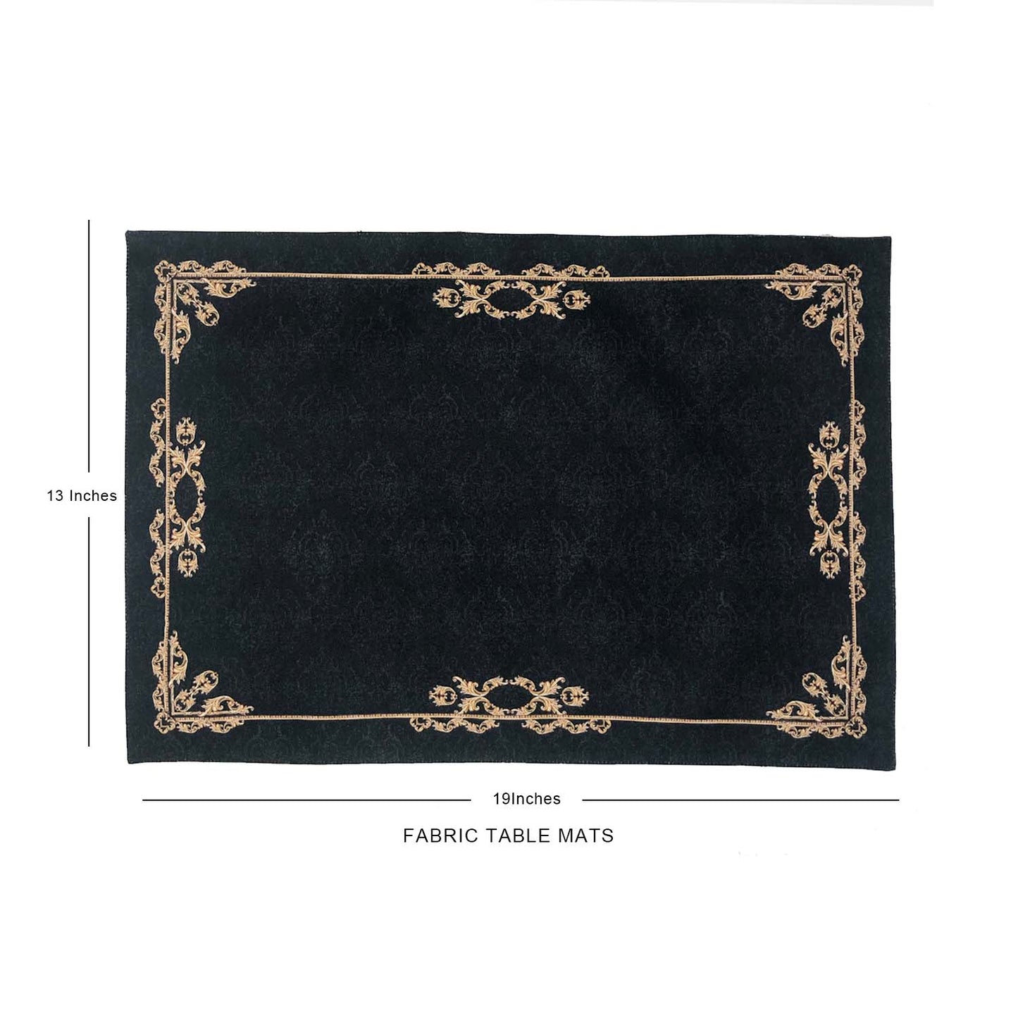 Slate Black Grunge Fabric Table mats (last set of 3)