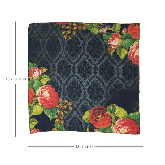 Floral Damask Pocket Square