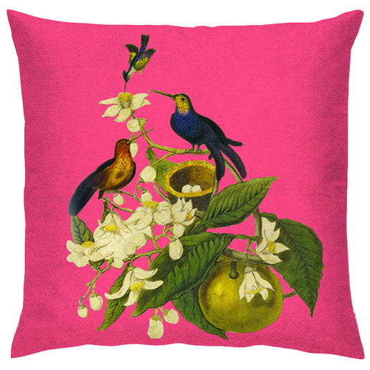 Fushia Bird Cushion Cover 1 Last Pice
