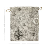 Nautical Map Drawstring Pouches