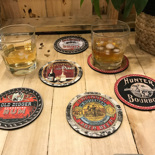 Vintage Bar Coasters