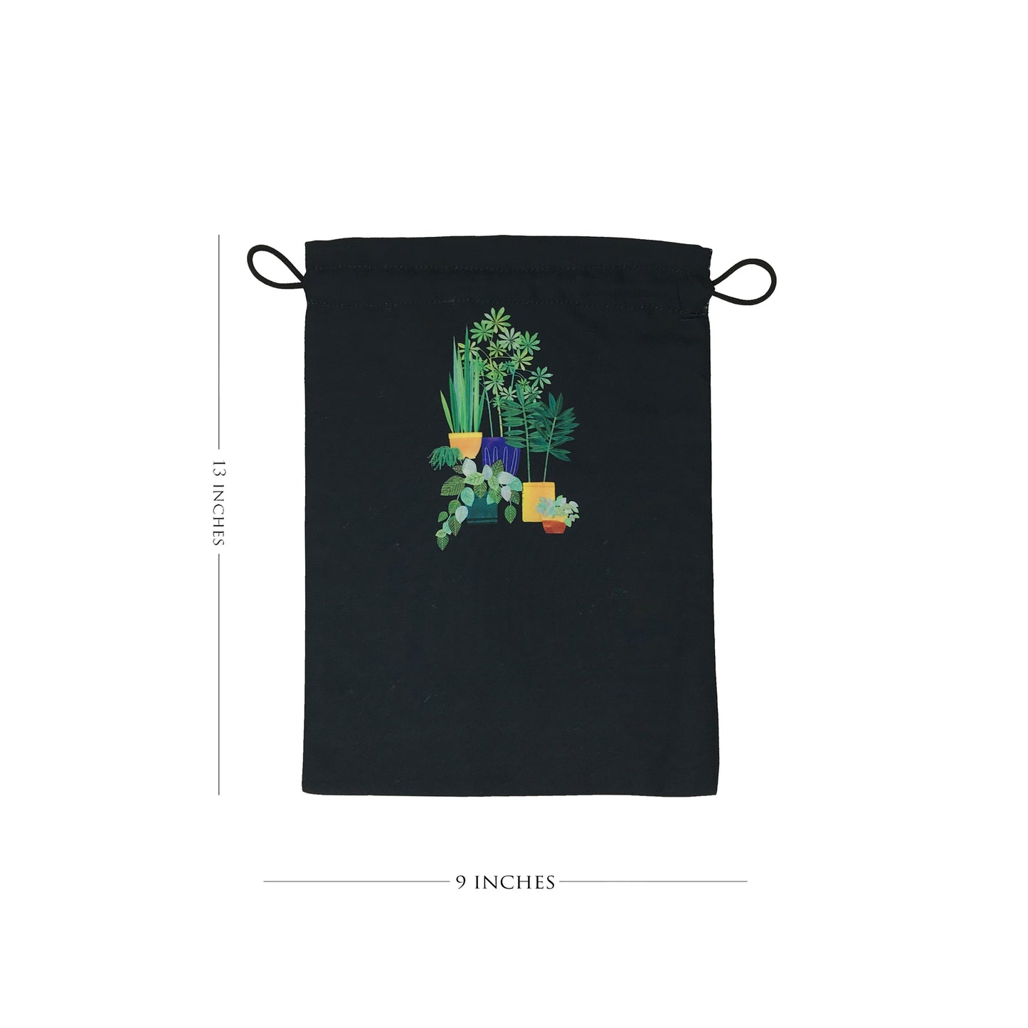 Midnight Botanical Drawstring Pouches