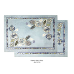 Azure Foliage Cotton Fabric Table mats (set of 2)