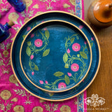 Lotus Jaal Enamel Round Tray